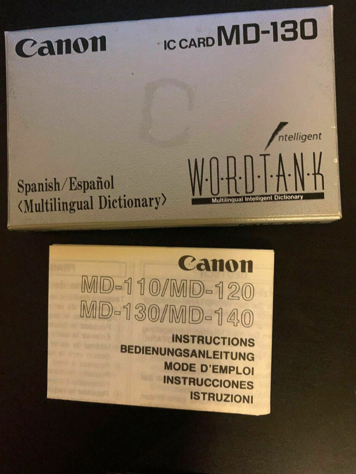 Canon IC Card Spanish Word Tank Multilingual Intelligent Dictionary MD-130