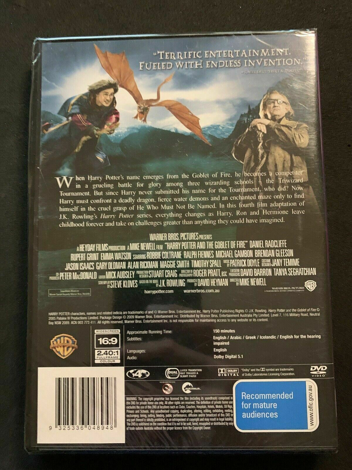 *New Sealed* Harry Potter And The Goblet Of Fire (DVD, 2005) Region 4