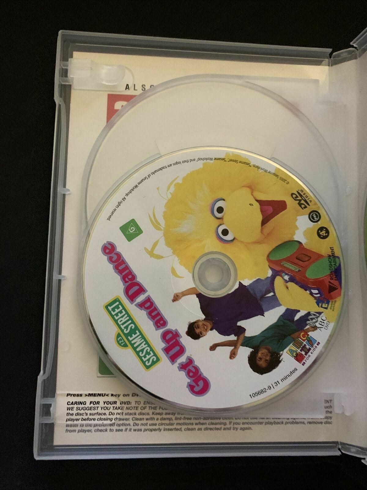 3 DVDs Sesame Street: Get Up & Dance, Elmopalooza, Kids Favourite Songs