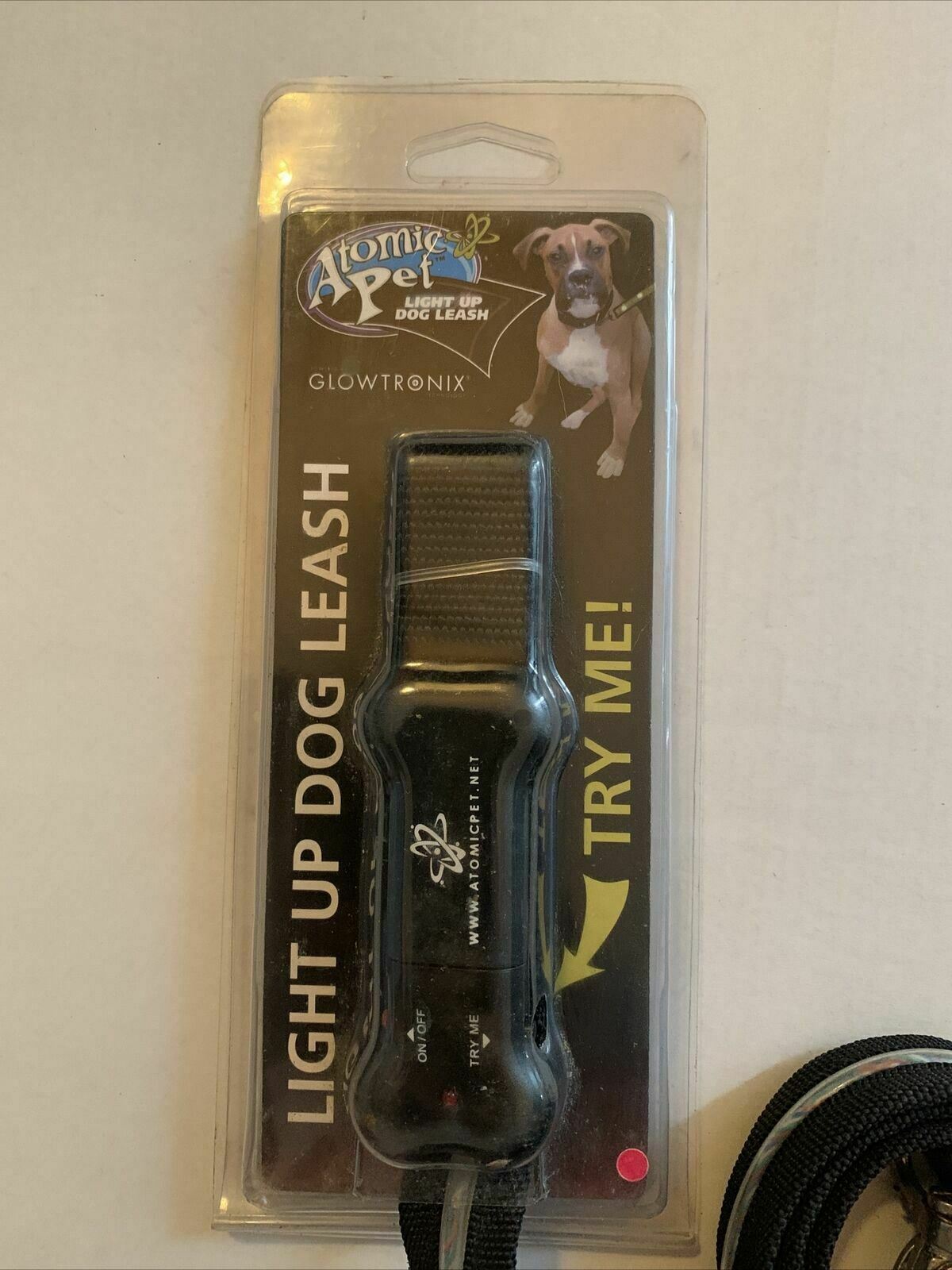 Atomic Pet Light Up Dog Leash - Black