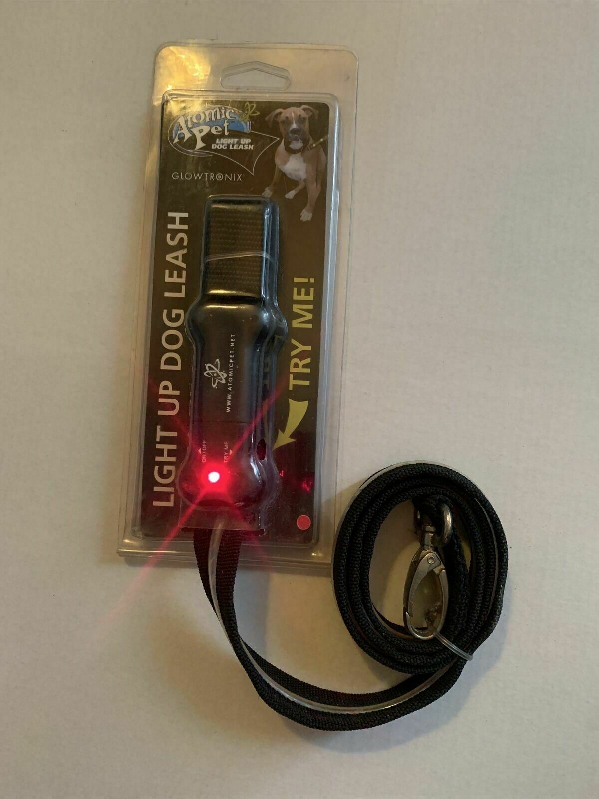 Atomic Pet Light Up Dog Leash - Black