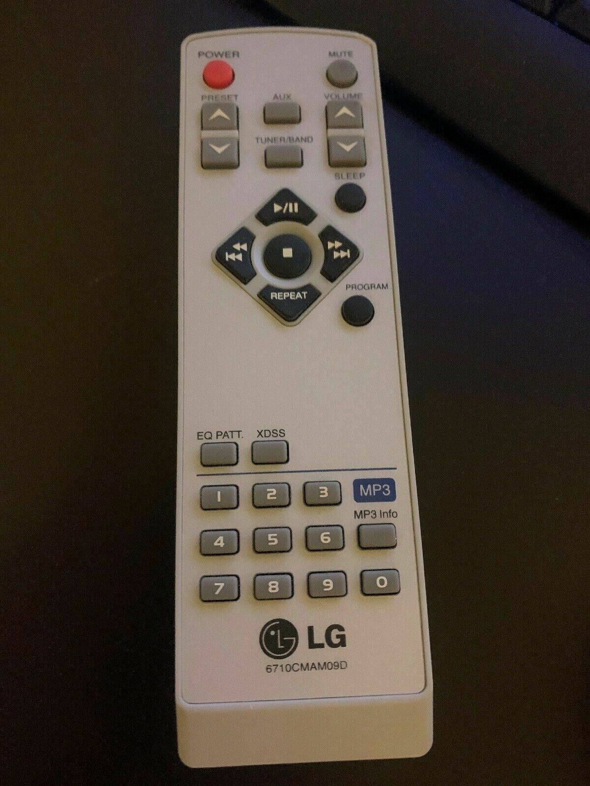 Genuine LG Original REMOTE CONTROL Audio (6710CMAM09D)