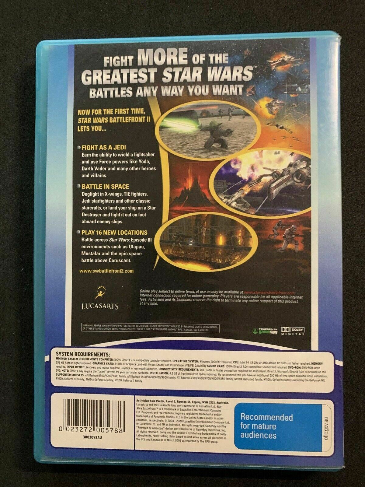 Star Wars Battlefront II 2 for PC Windows 2005 Version