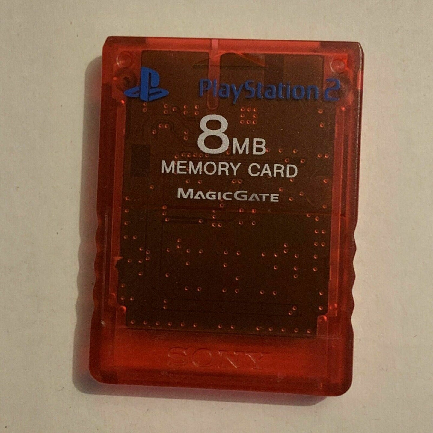 Genuine Sony PlayStation 2 PS2 8MB Memory Card SCPH-10020 Transparent Red Japan