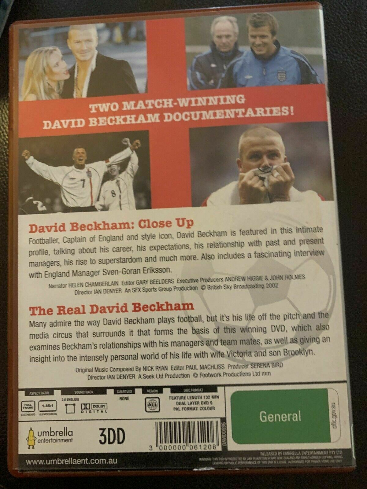 The Beckham Files - 2 David Beckham Documentaries (DVD, 2002) All Regions