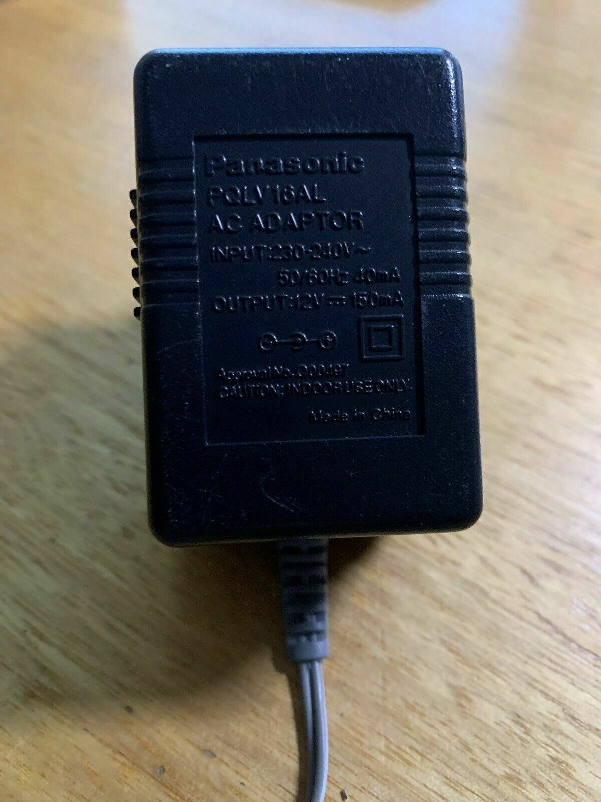 Genuine Panasonic PQLV16AL AC Adapter For Cordless Phone 12V 150mA