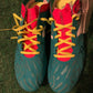NEW BALANCE Blue Red LaceUp LIGHTWEIGHT RUNNING TRACK SHOES Cleats UK 7.5 US 9.5