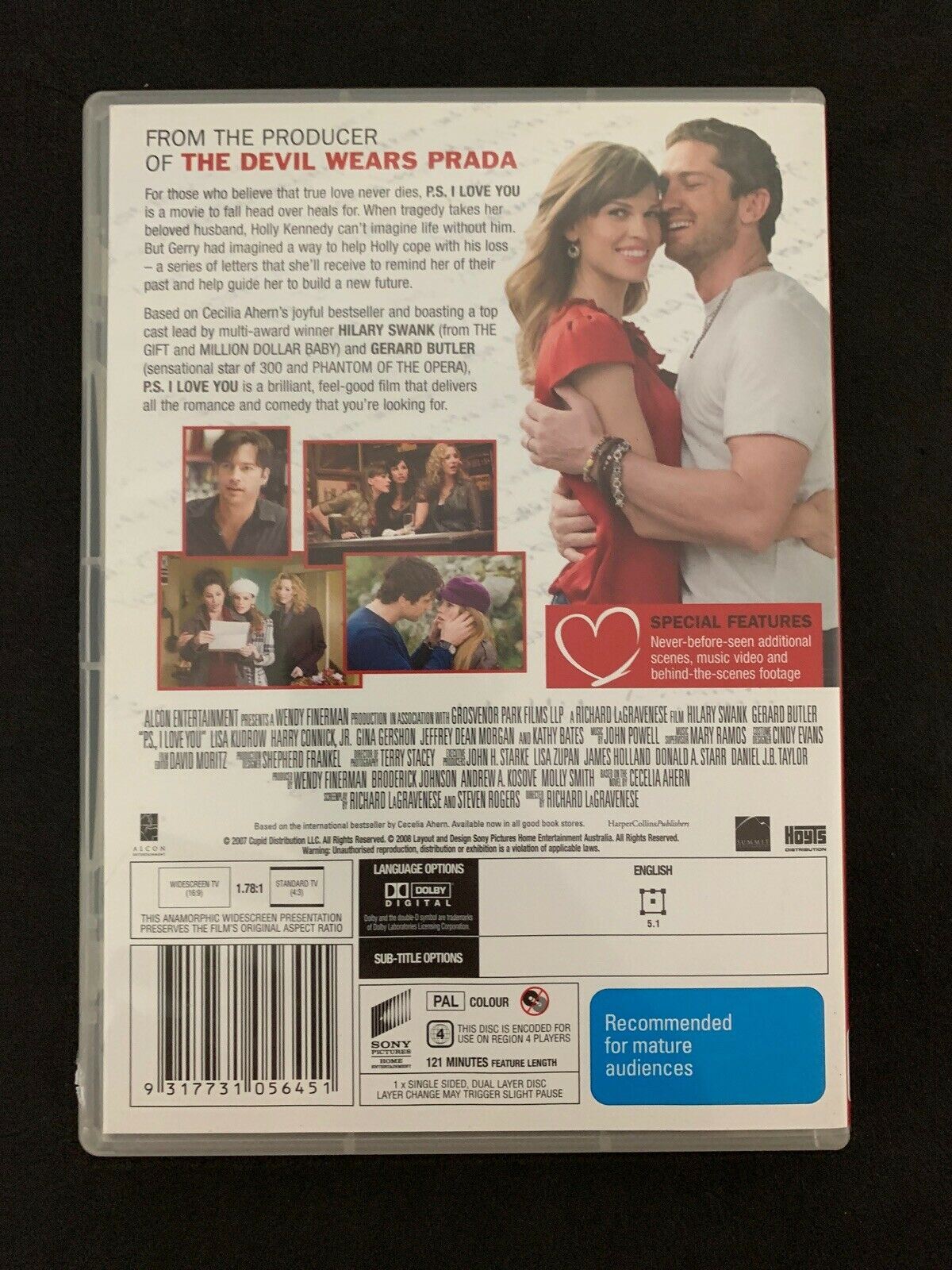 P.S I Love You (DVD, 2007) Hilary Swank, Gerard Butler, Harry Connick Jr.