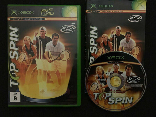 Top Spin (Microsoft Xbox, 2003) PAL with Manual