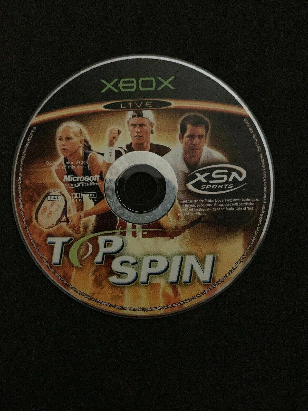 Top Spin (Microsoft Xbox, 2003) PAL with Manual