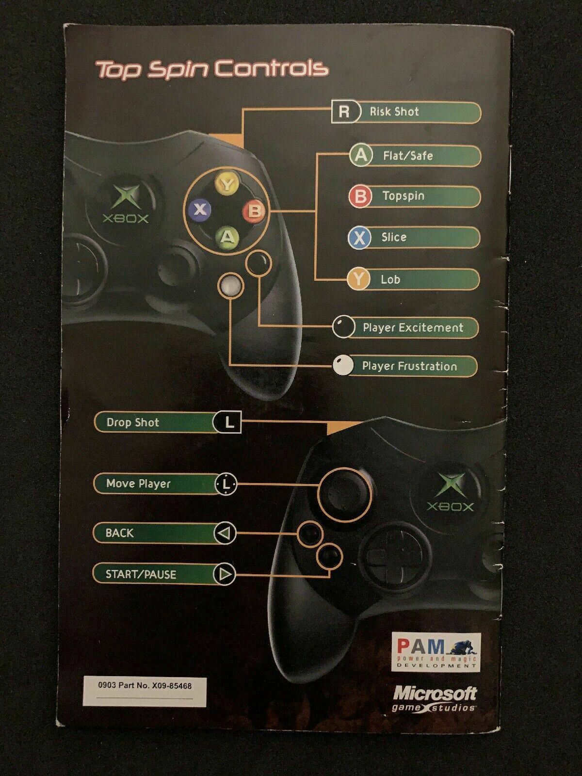 Top Spin (Microsoft Xbox, 2003) PAL with Manual