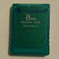 Genuine Sony PlayStation 2 PS2 8MB Memory Card SCPH10020 Transparent Green *RARE