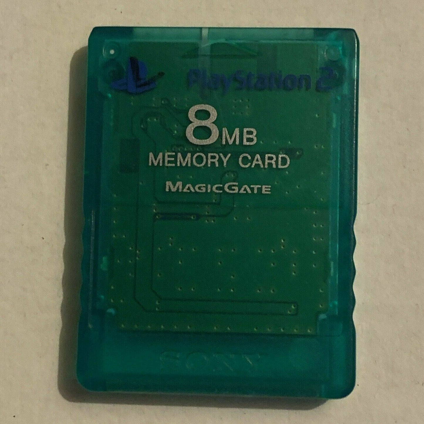 Genuine Sony PlayStation 2 PS2 8MB Memory Card SCPH10020 Transparent Green *RARE