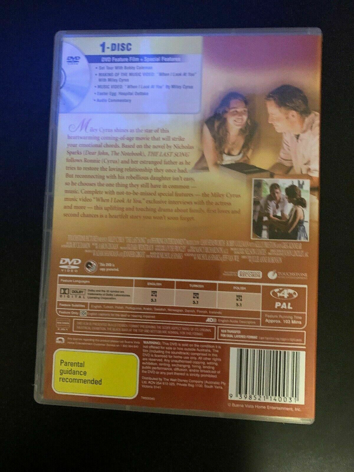 The Last Song (DVD, 2010) Liam Hemsworth, Miley Cyrus