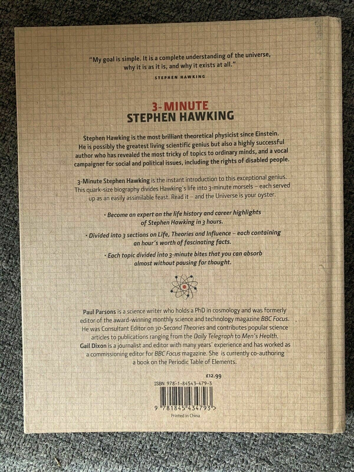 3-Minute Stephen Hawking - Paul Parsons & Gail Dixon (Hardcover, 2012)