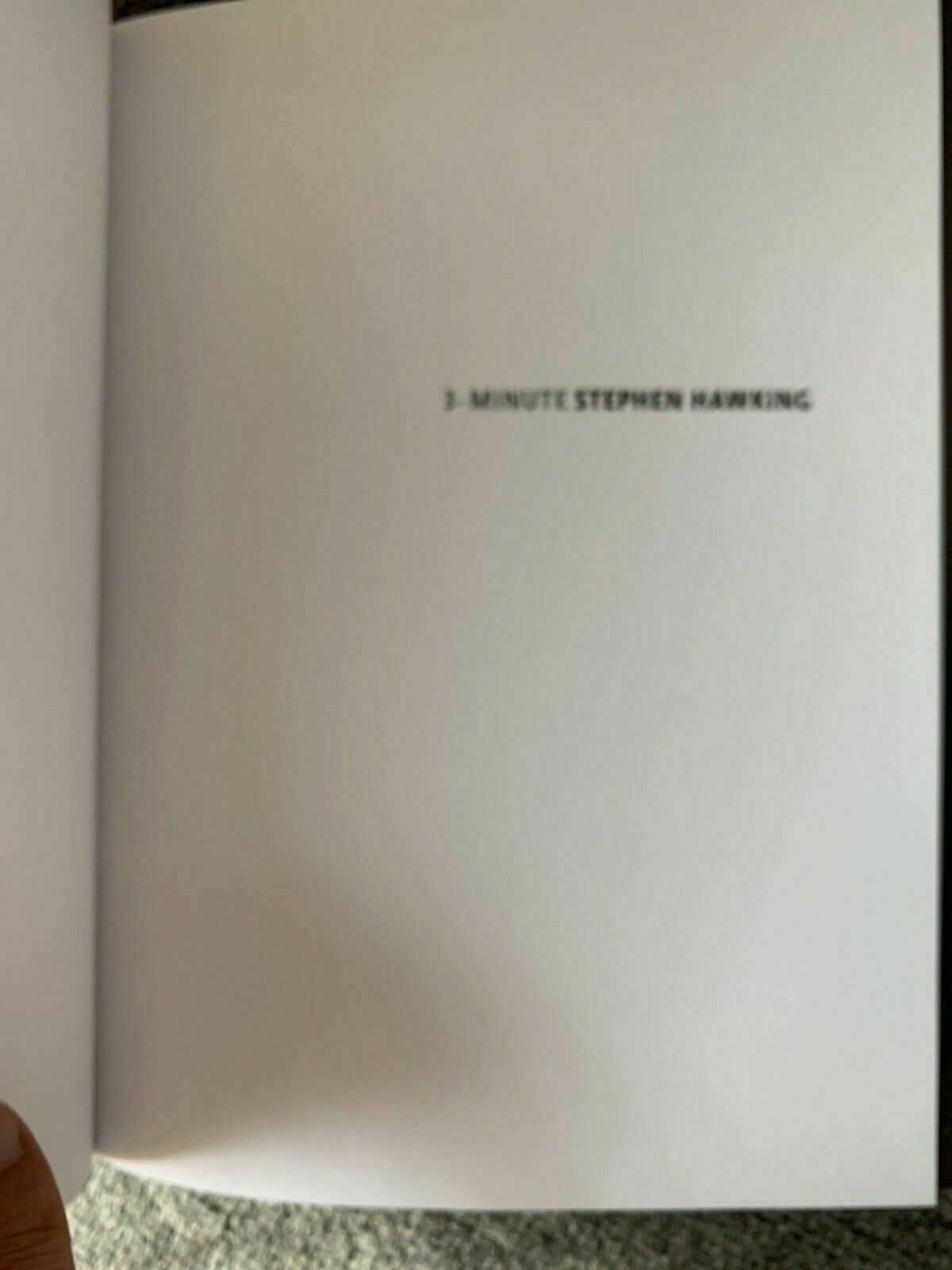 3-Minute Stephen Hawking - Paul Parsons & Gail Dixon (Hardcover, 2012)