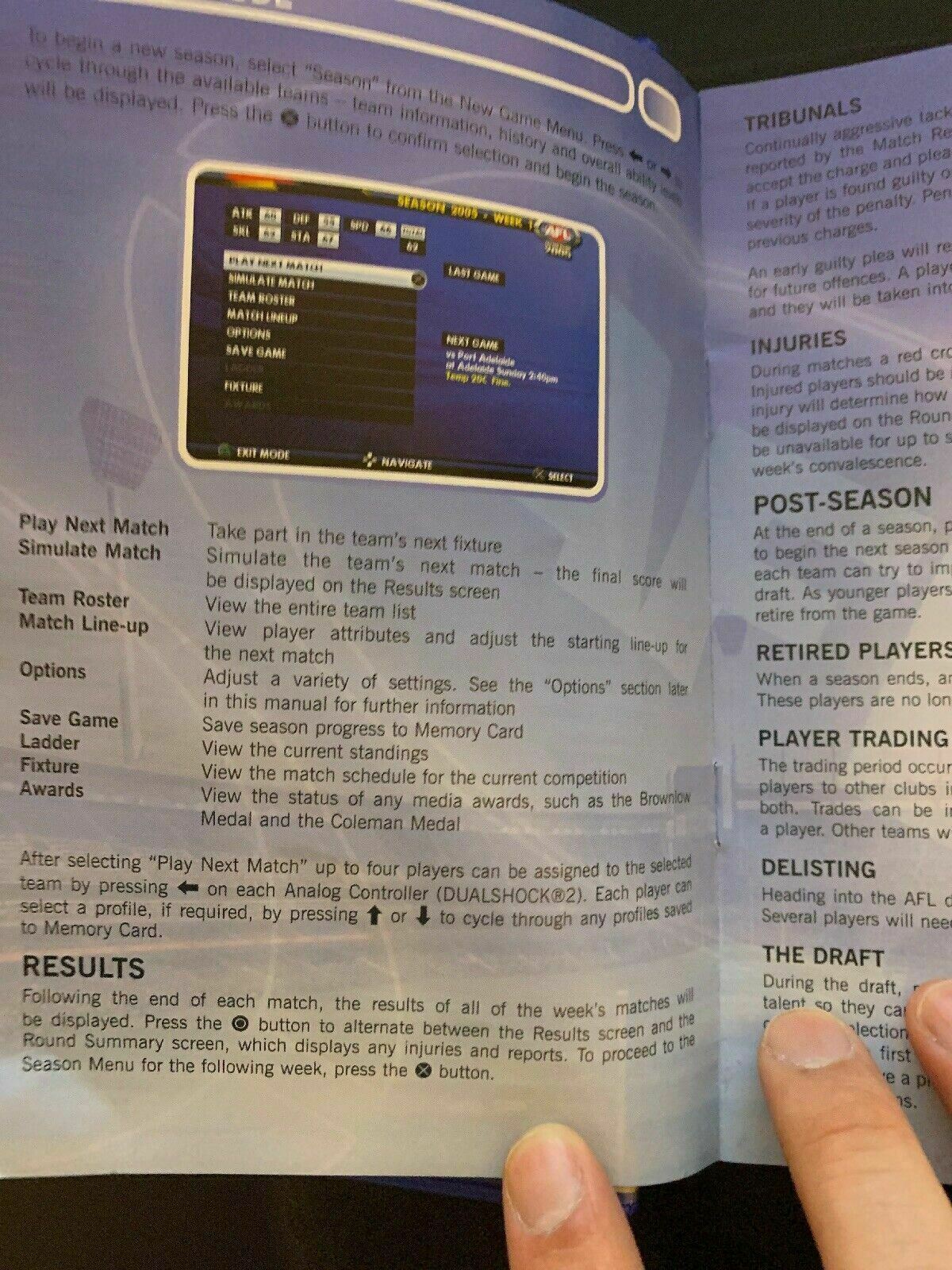 AFL Premiership 2005 - Sony PS2 PAL - Includes Manual