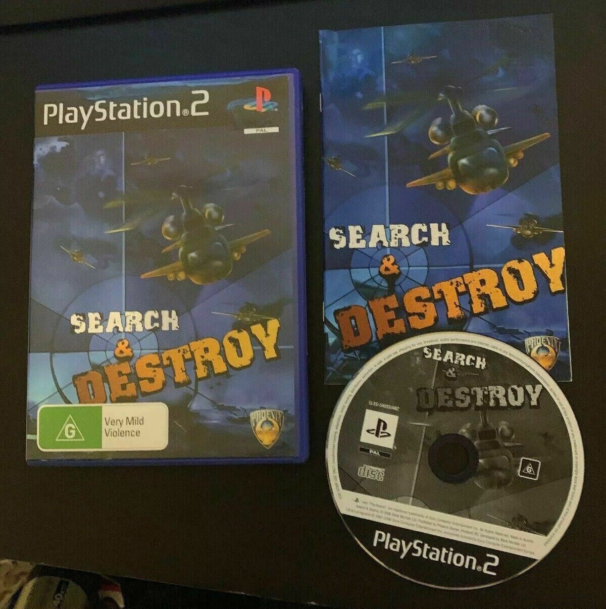 Search & Destroy (PS2) - Manual Included - Blue Disc - Top Down Plane Combat