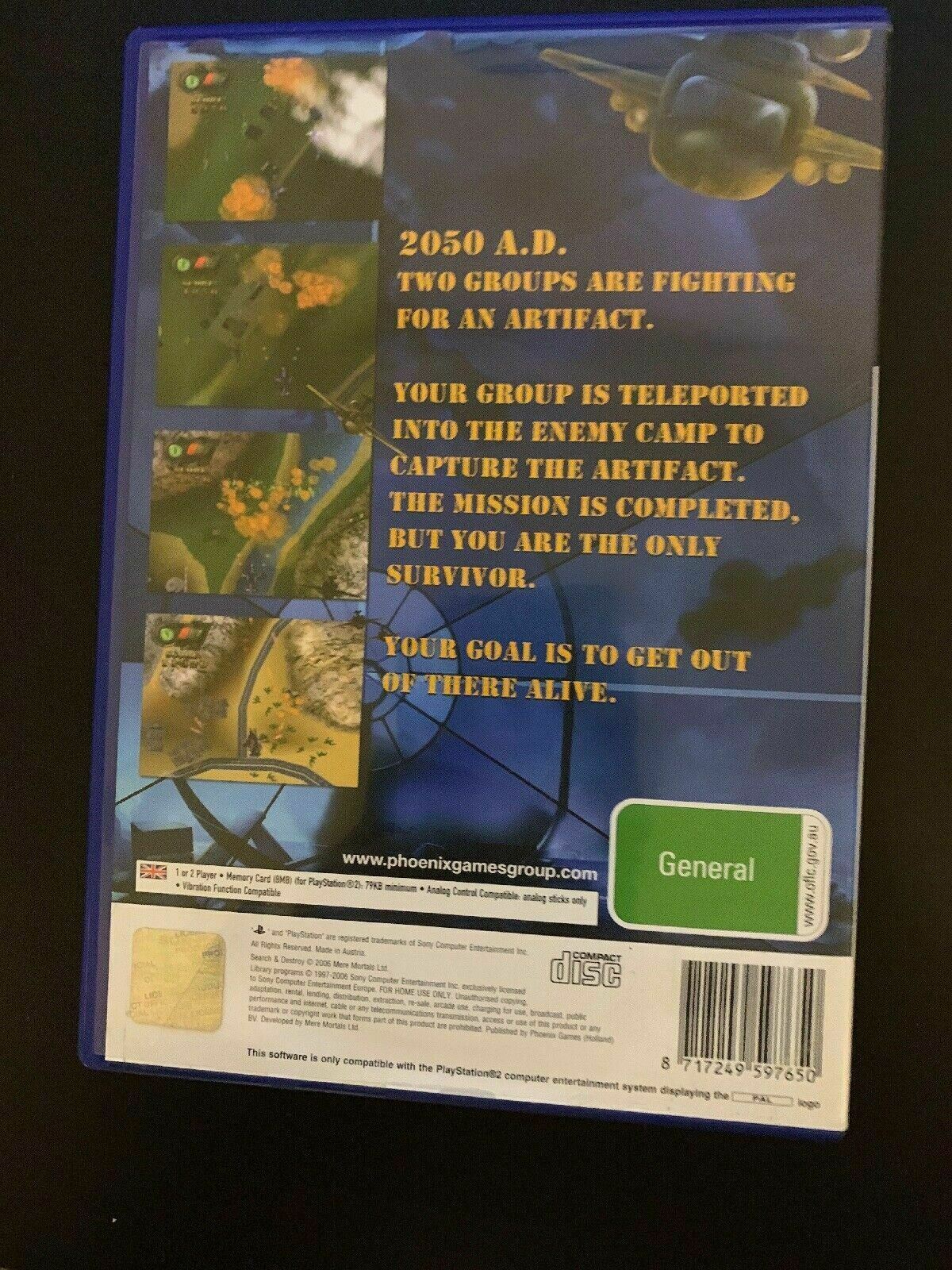 Search & Destroy (PS2) - Manual Included - Blue Disc - Top Down Plane Combat