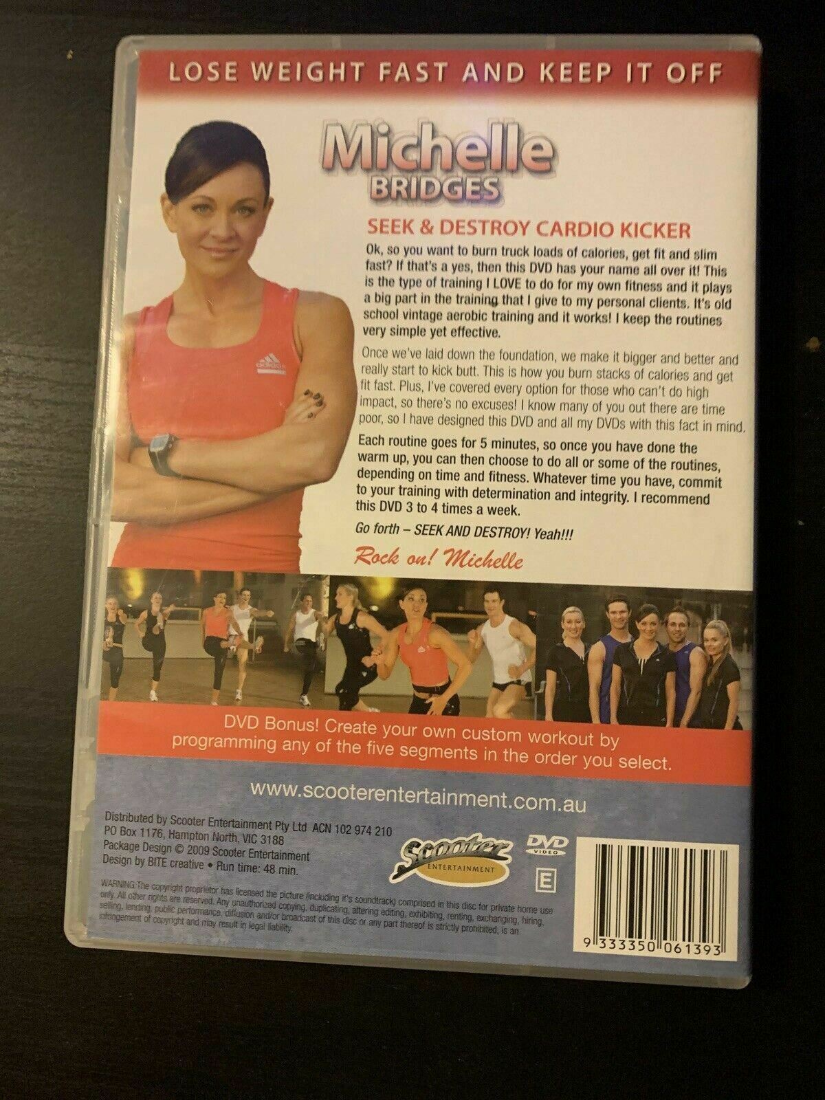 Michelle Bridges Crunch Time Seek & Destroy Cardio Kicker (DVD, 2009) Weightloss