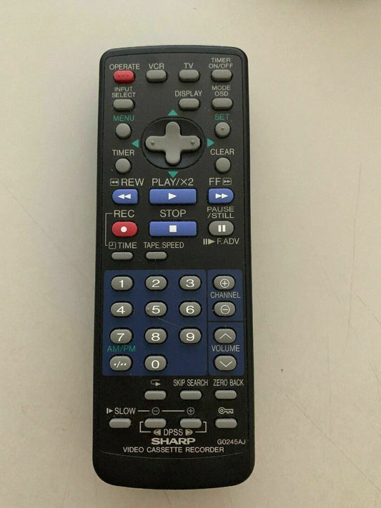 Genuine Sharp G0245AJ VCR Remote Control