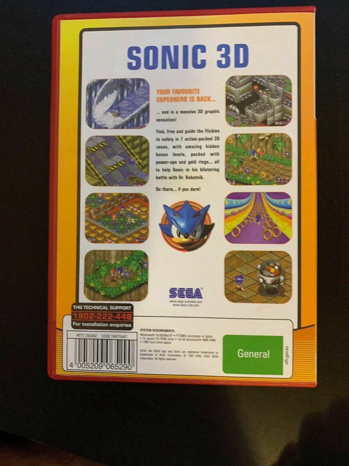Sonic 3D Flickies Island PC CDROM 2005 Sega