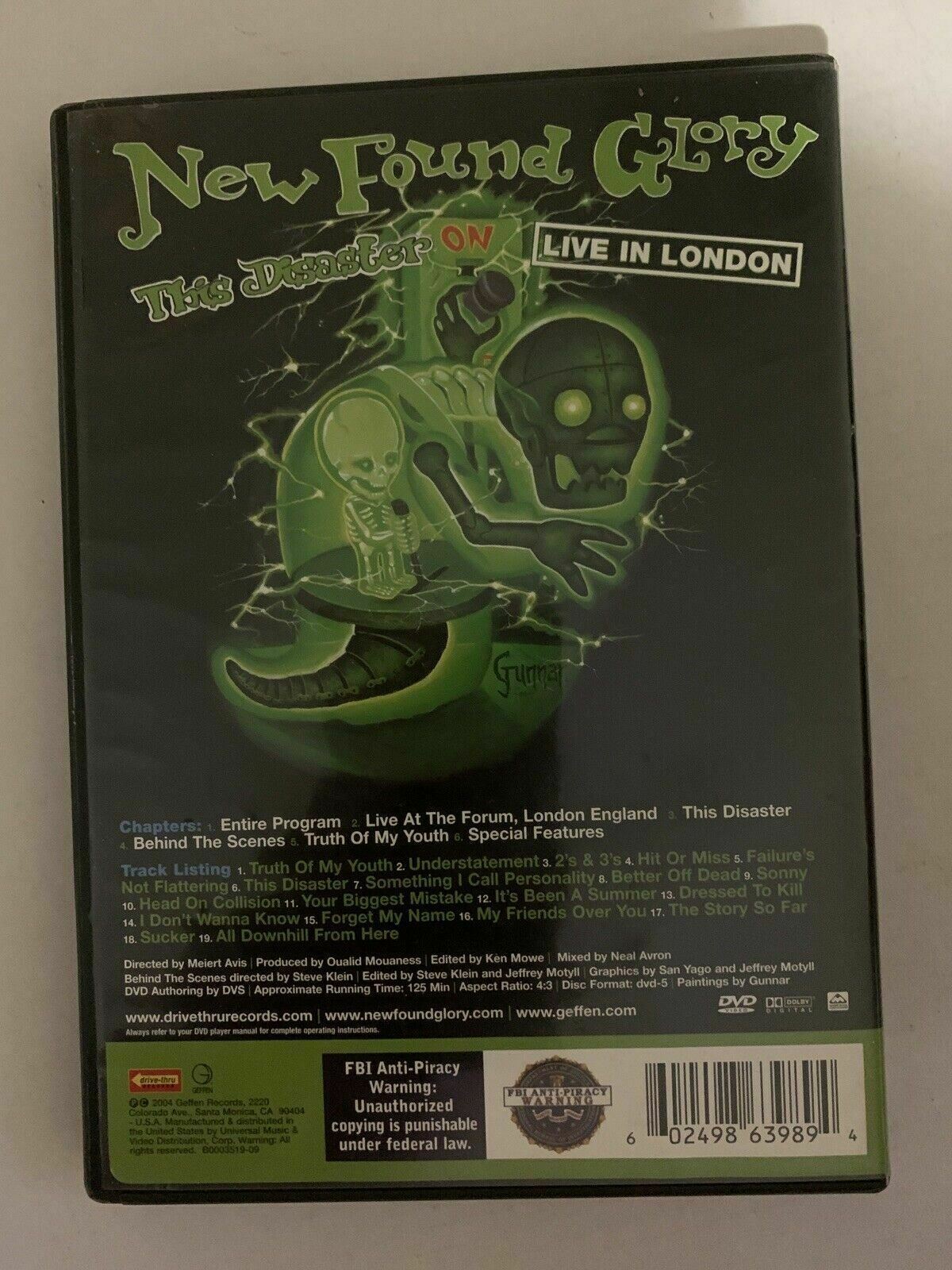 New Found Glory - This Disaster - Live In London (DVD, 2004)