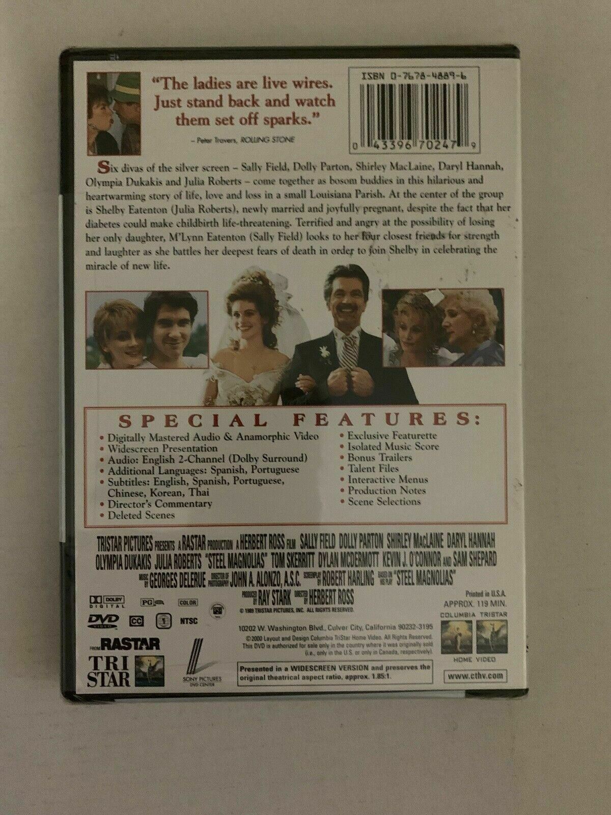 *New Sealed* Steel Magnolias - Special Edition (DVD, 1989) Dolly Parton Region 1