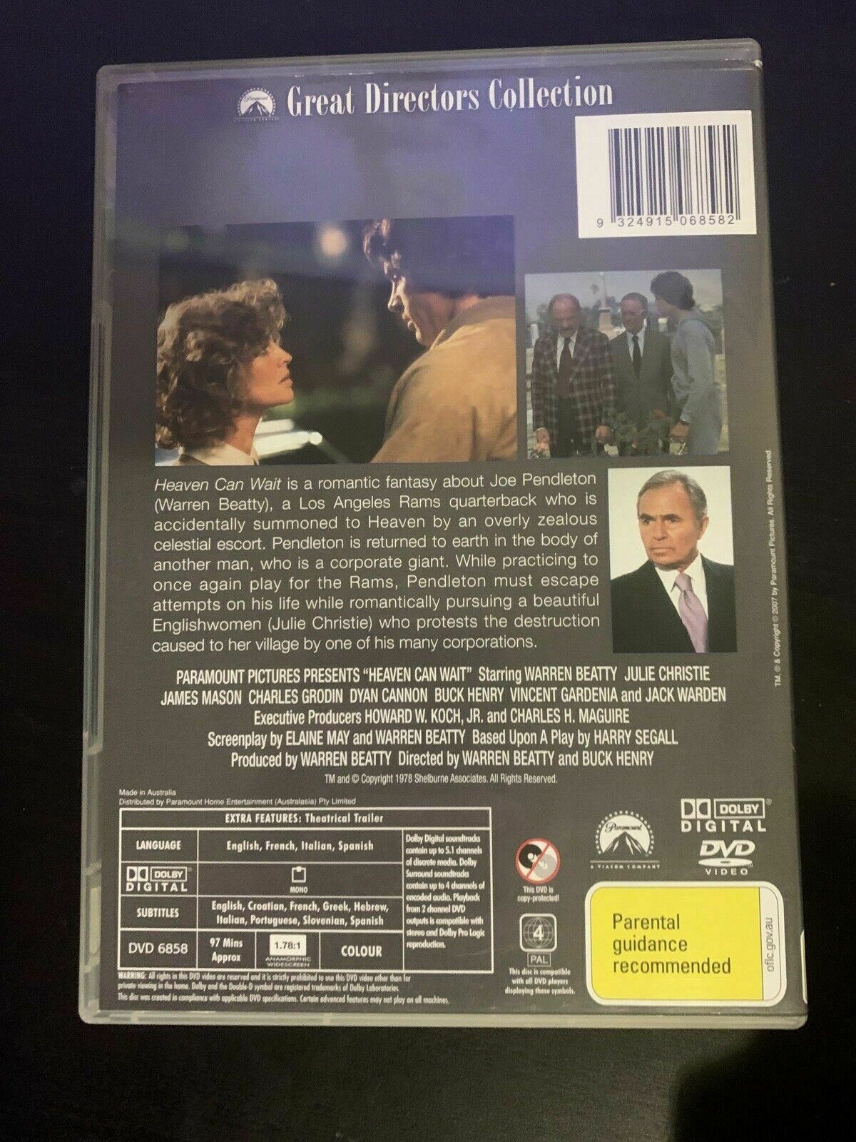 Heaven Can Wait (DVD, 1978) Warren Beatty, Julie Christie. Region 4