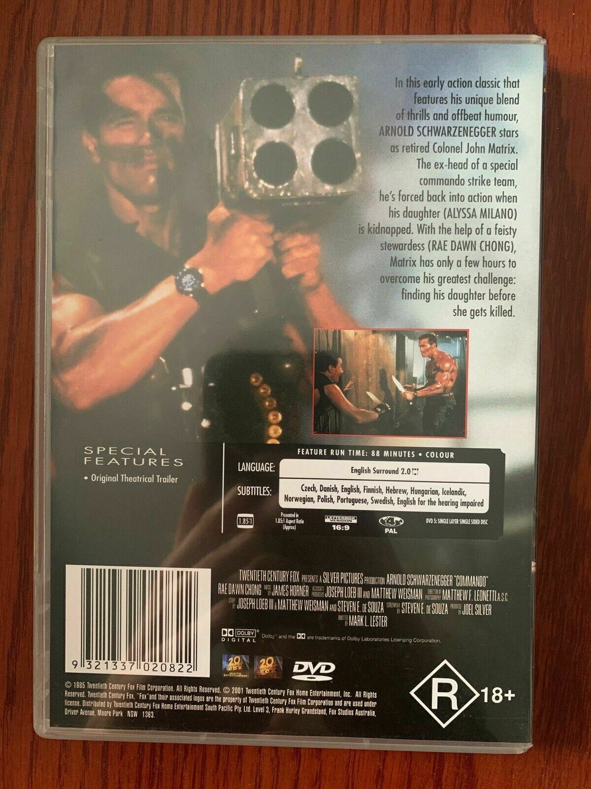 Arnold Schwarzenegger Collection (DVD, 3-Disc Set) Conan, Predator, Commando