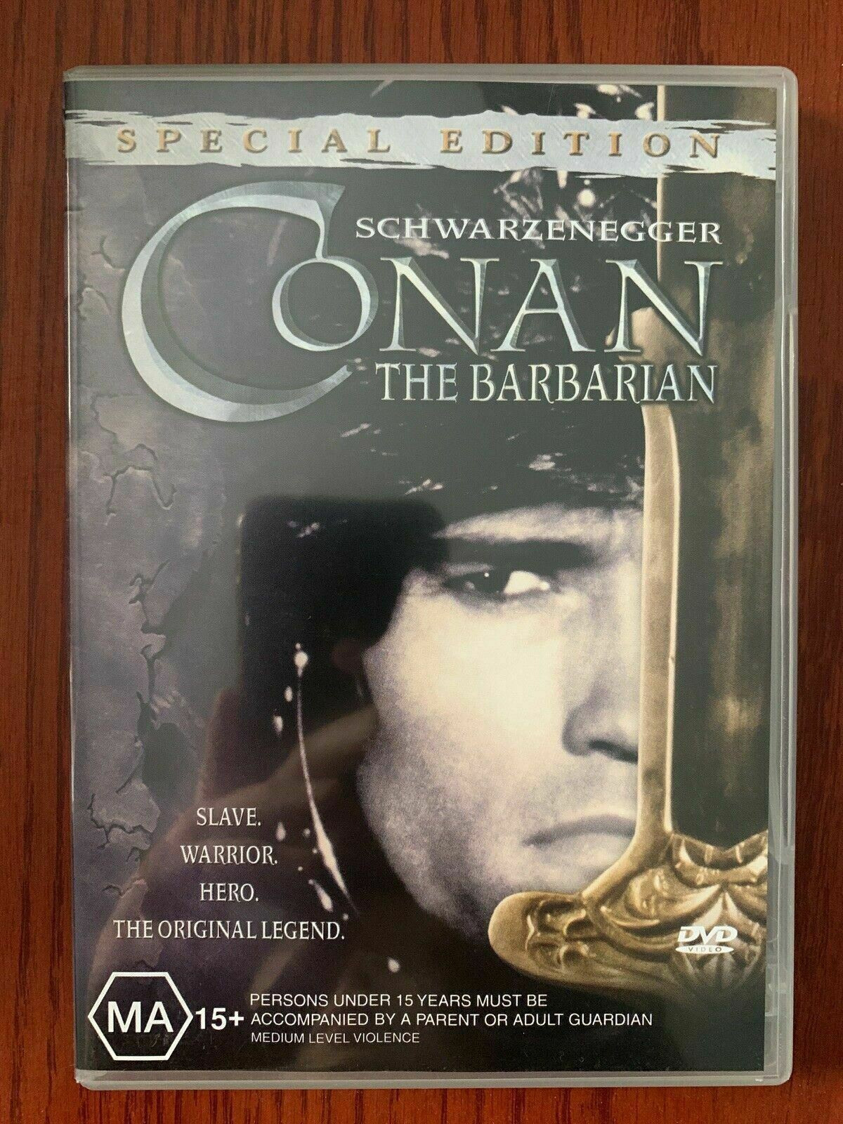 Arnold Schwarzenegger Collection (DVD, 3-Disc Set) Conan, Predator, Commando