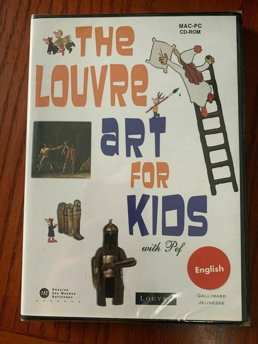 *New Sealed* The Lourve Art For Kids With Pef (PC/MAC CD-ROM) English