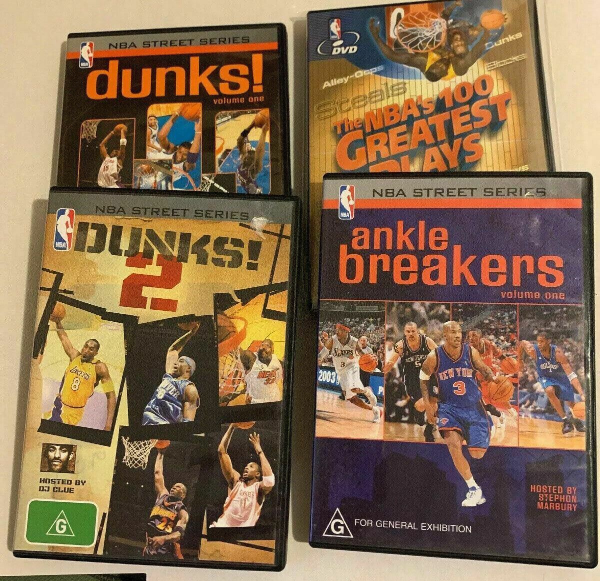 NBA DVD Series - NBA 100 Greatest Plays, Ankle Breakers Vol 1 Dunks! Vol 1 & 2