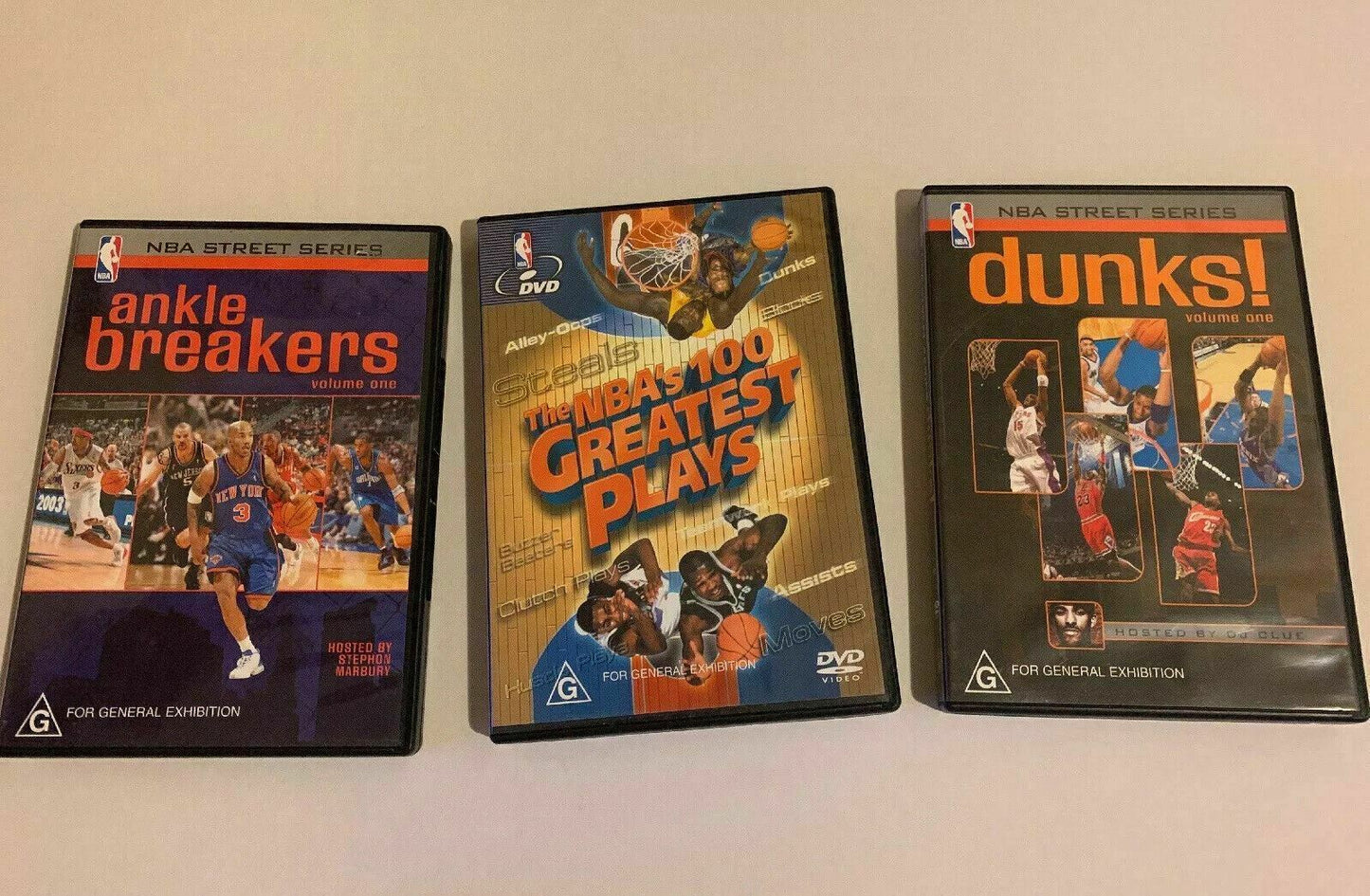 NBA DVD Series - NBA 100 Greatest Plays, Ankle Breakers Vol 1 Dunks! Vol 1 & 2