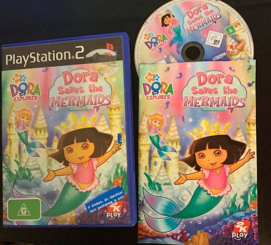 Dora the Explorer: Dora Saves the Mermaids Sony PlayStation 2, 2008 With Manual