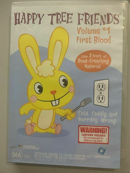 HAPPY TREE FRIENDS : First Blood - Vol 1. DVD 2002 Animated Comedy Series. [SBS]