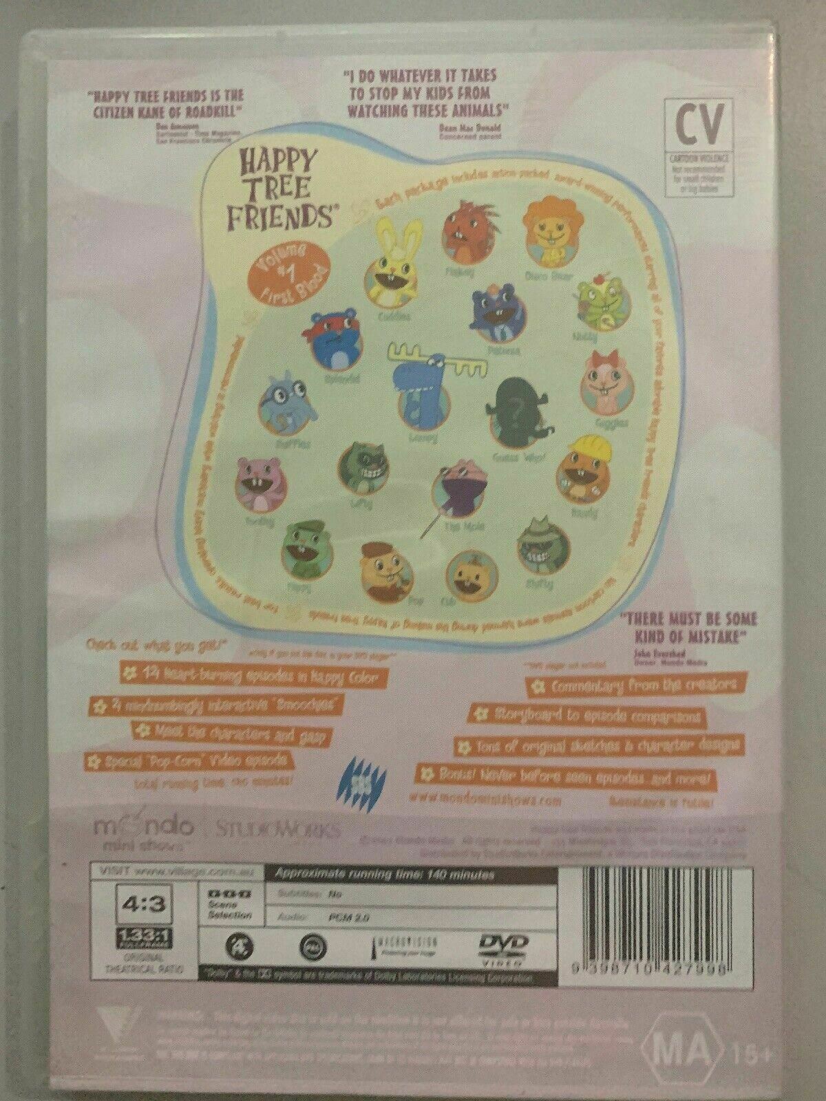 HAPPY TREE FRIENDS : First Blood - Vol 1. DVD 2002 Animated Comedy Series. [SBS]