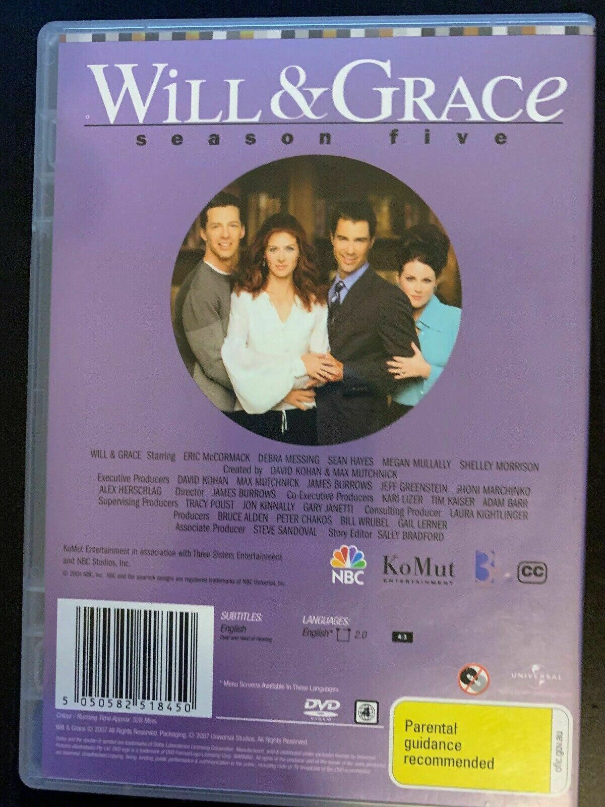 Will & Grace : Season 5 DVD Region 4