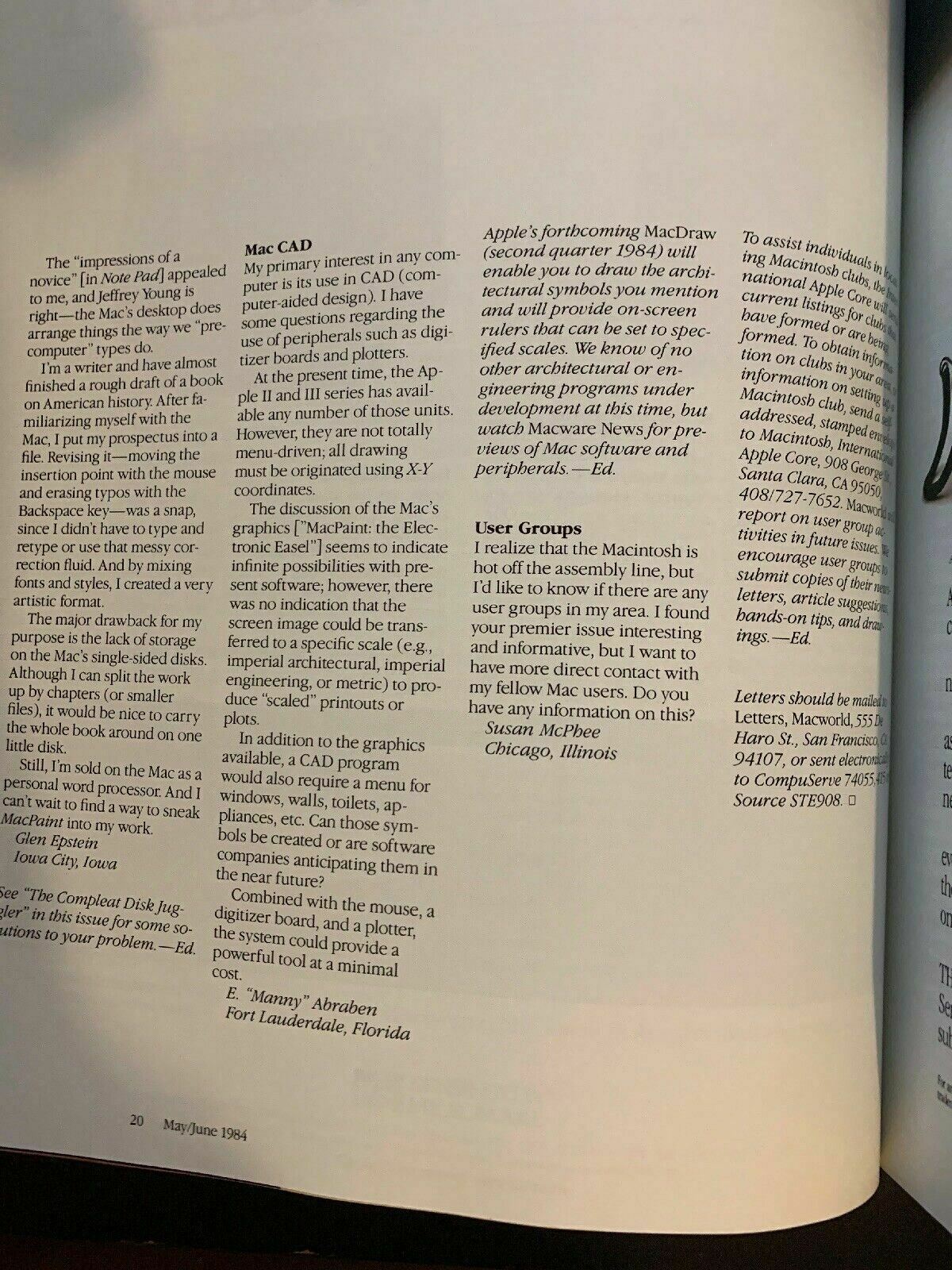 MacWorld May/June 1984 The Macintosh Magazine Picture Perfect Macintosh Charts