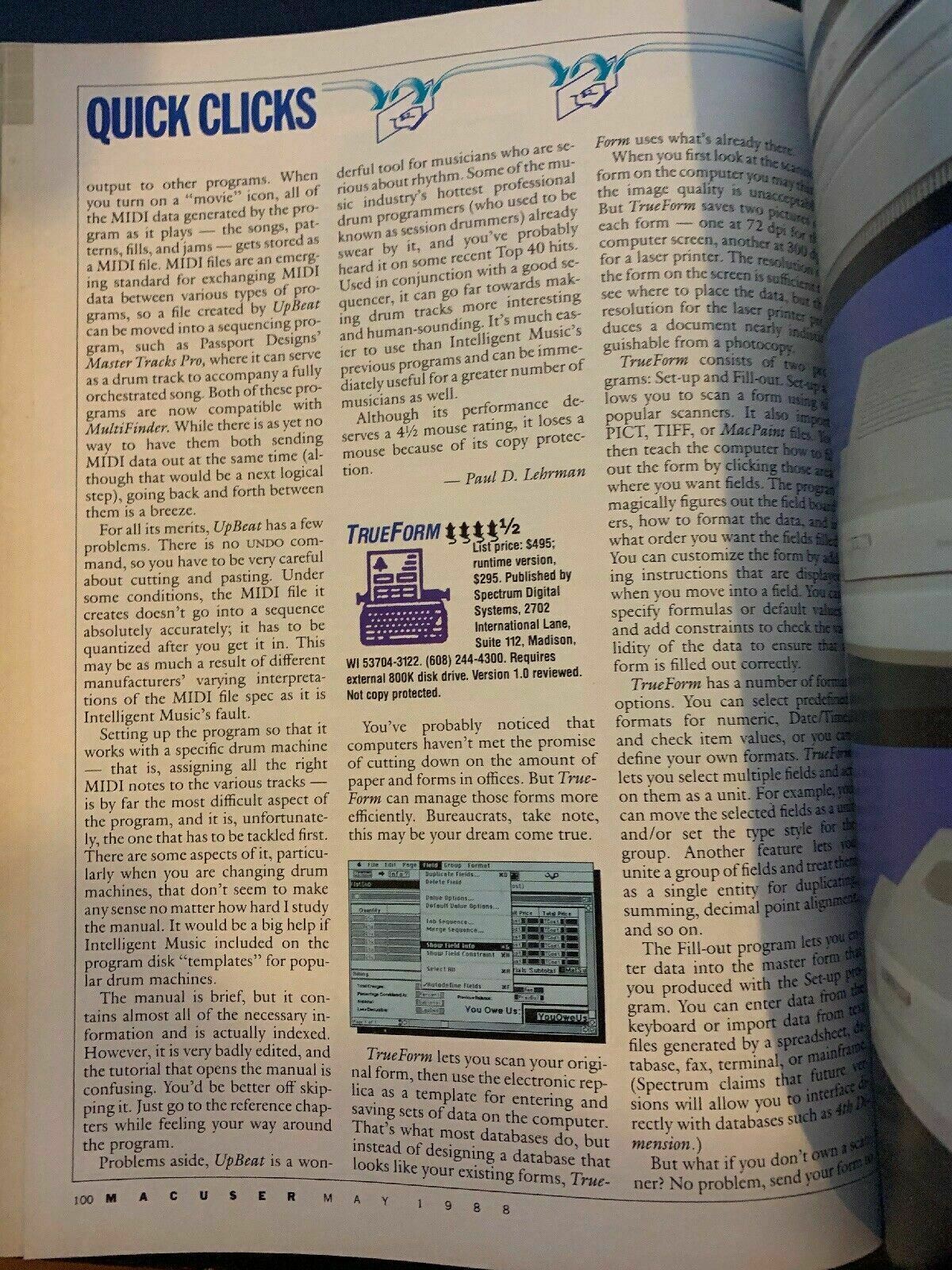 MacUser May 1988 Vintage Magazine Apple's New LaserWriter II Series