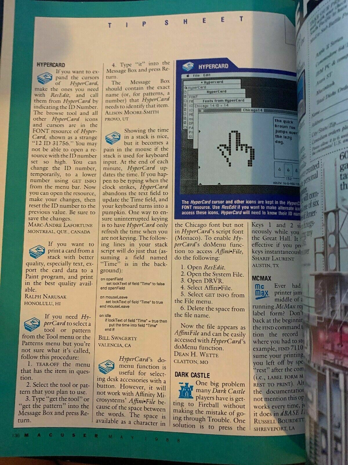 MacUser May 1988 Vintage Magazine Apple's New LaserWriter II Series