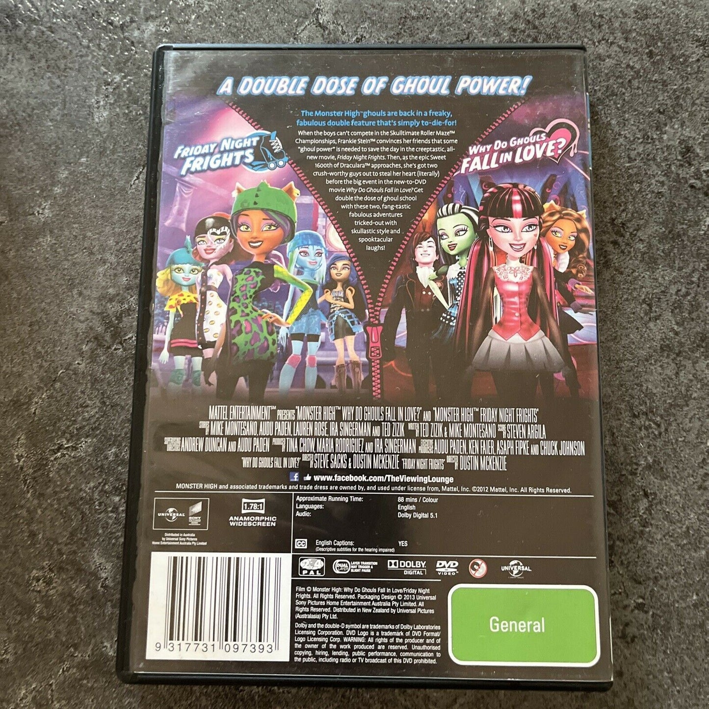 Monster High - Why Do Ghouls Fall In Love / Friday Night Frights (DVD, 2013)