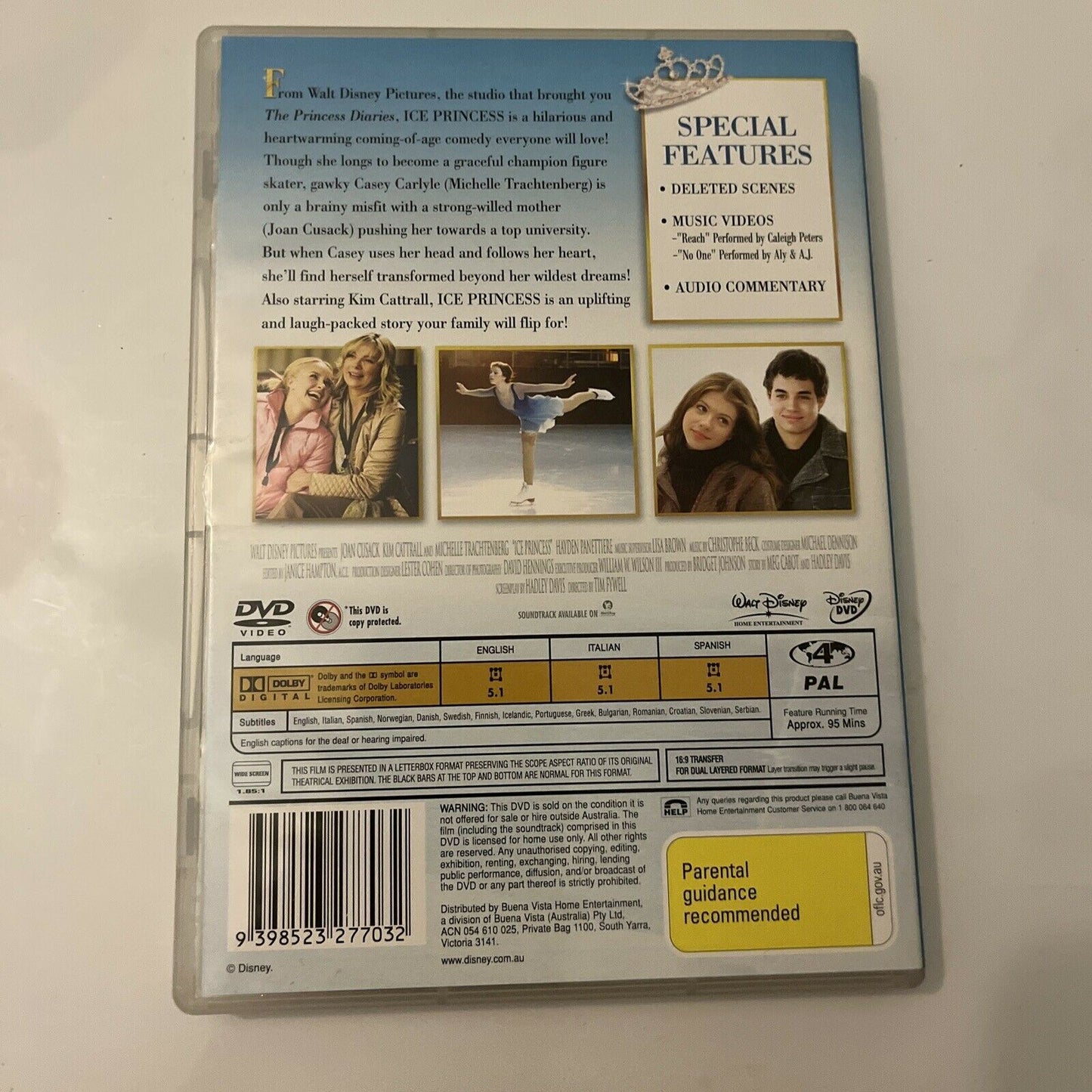 Ice Princess (DVD, 2005) Joan Cusack, Kim Cattrall, Region 4