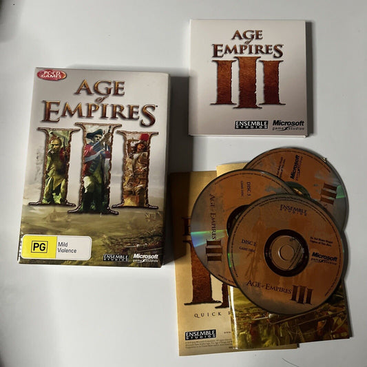 Age of empires III 3 game (Complete) PC windows 3 Disc set With product key