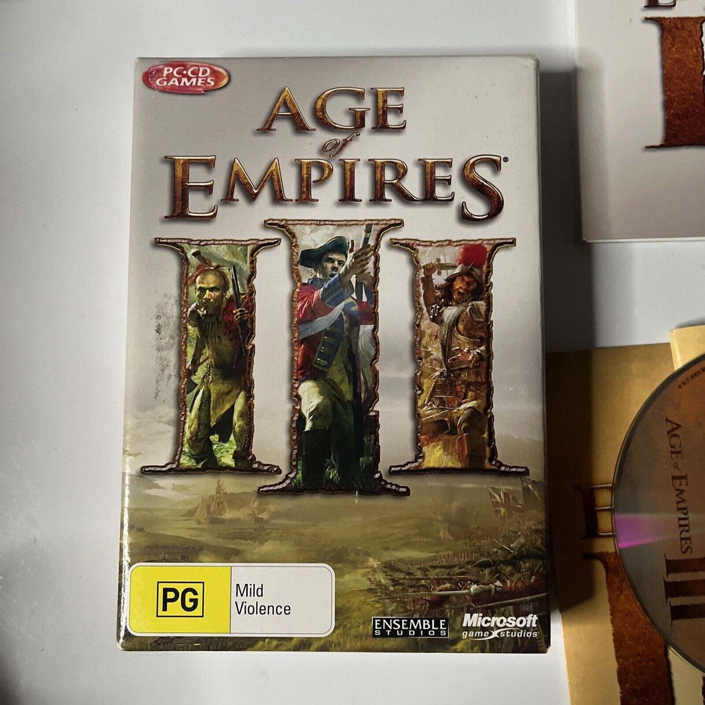 Age of empires III 3 game (Complete) PC windows 3 Disc set With product key