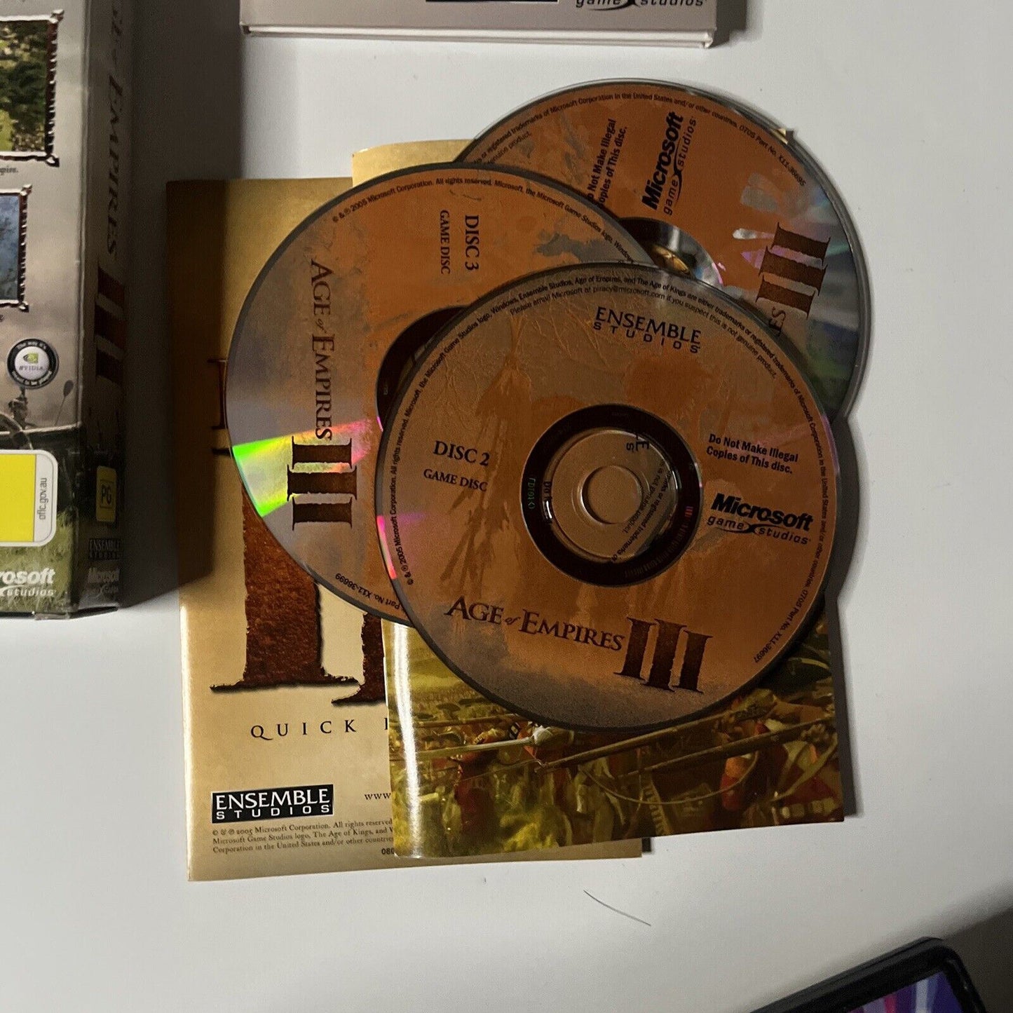 Age of empires III 3 game (Complete) PC windows 3 Disc set With product key