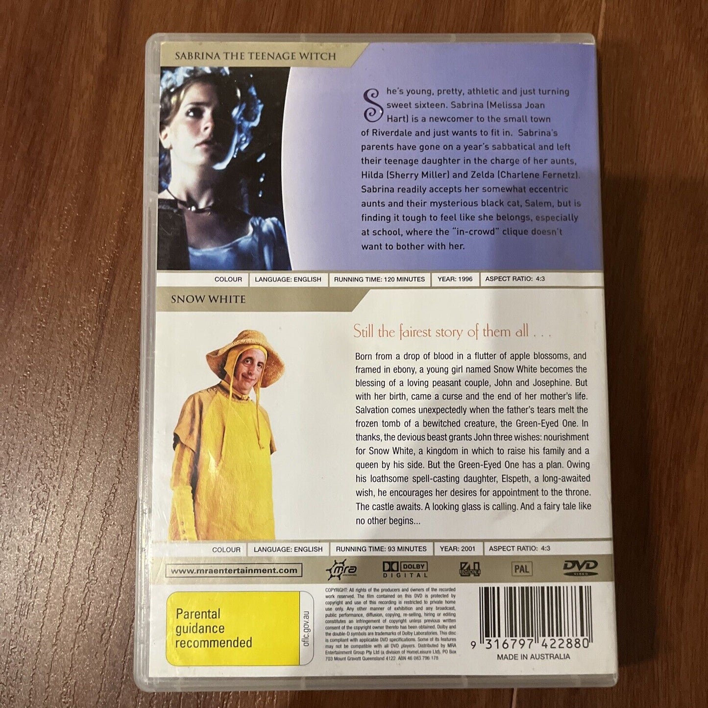 Sabrina The Teenage Witch / Snow White - The Fairest Of Them All (DVD, 1996)