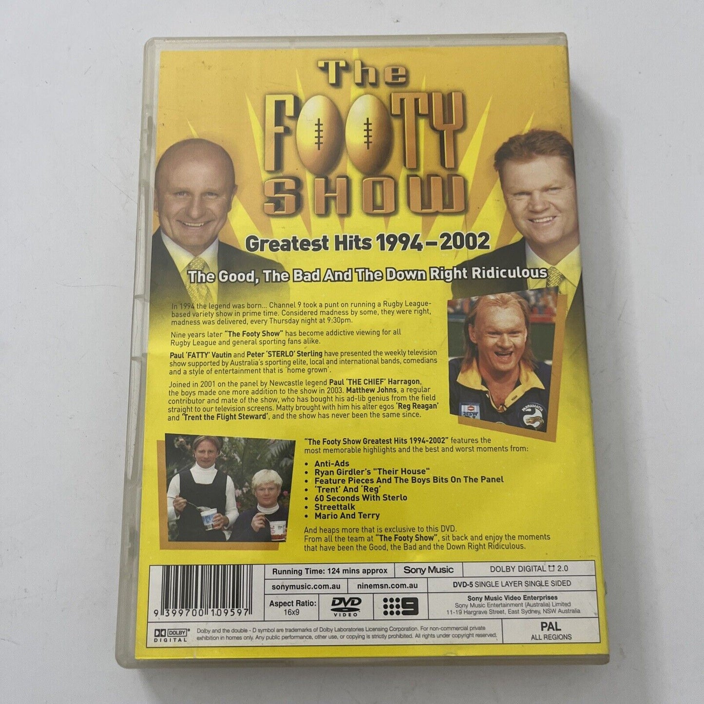 The Footy Show - Greatest Hits 1994-2002 (DVD, 2002) All Regions