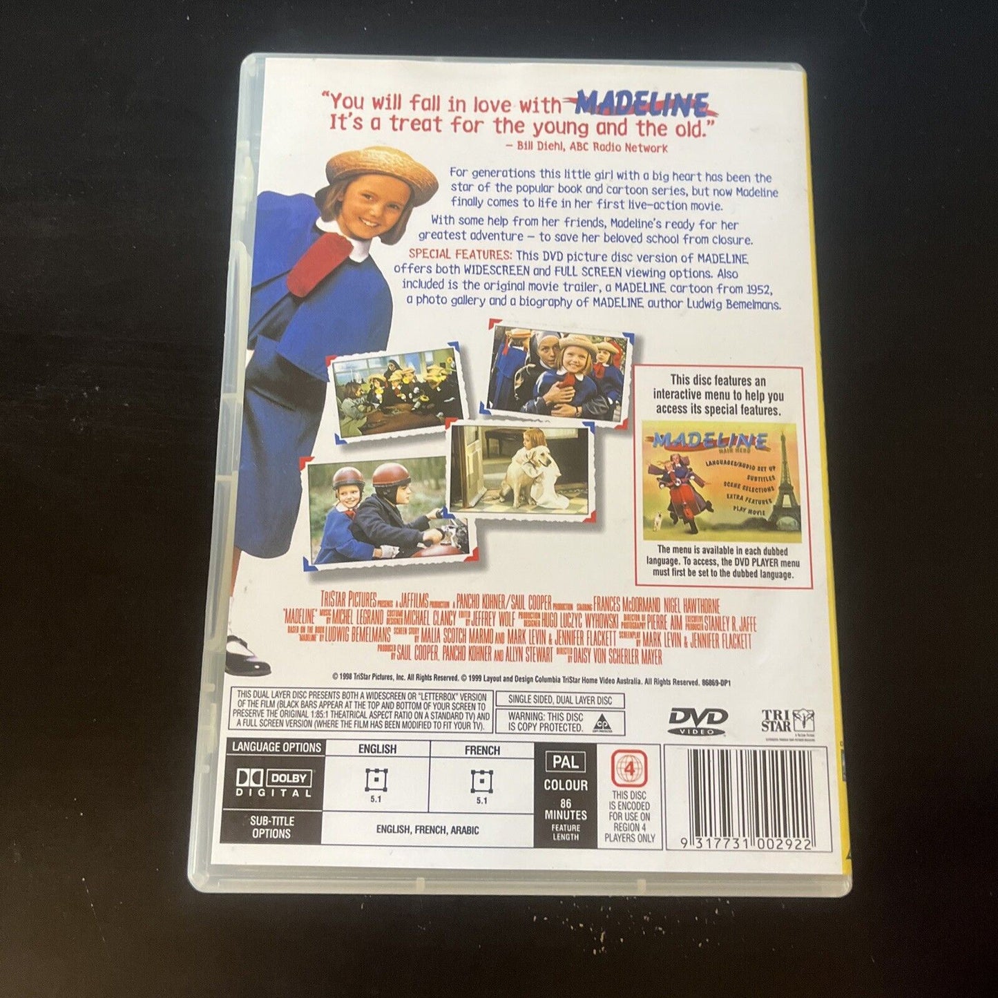 Madeline (DVD, 1998) Frances McDormand, Nigel Hawthorne  Region 4