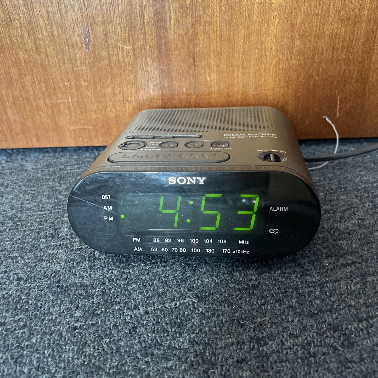 Sony Dream Machine Digital ICF-C218 AM/FM Black Radio Alarm Clock Snooze & DST